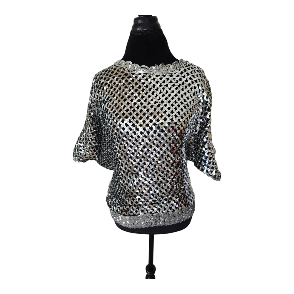 Vintage Sequin Size Small S Blouse